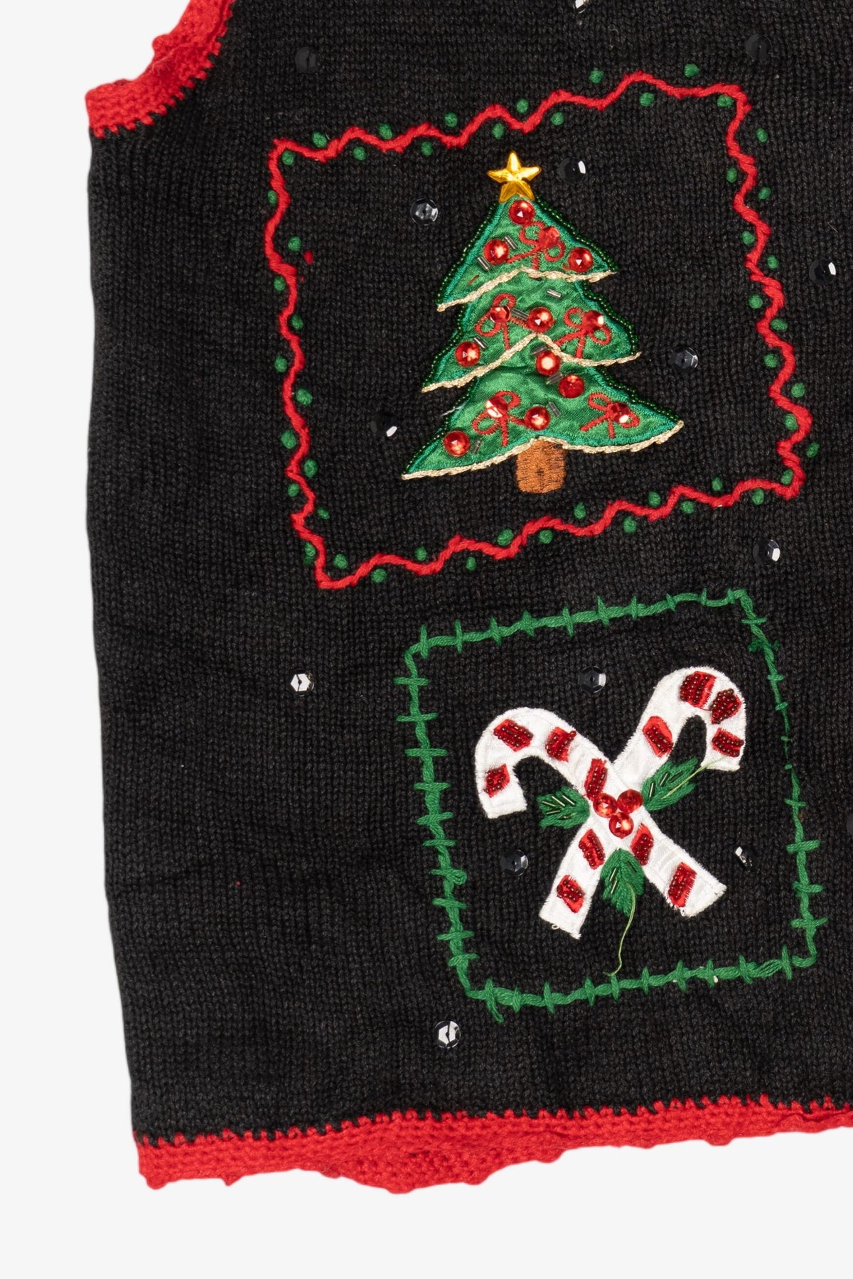 Vintage Black Nutcracker Ugly Christmas Vest (1990s)