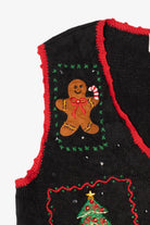 Vintage Black Nutcracker Ugly Christmas Vest (1990s)