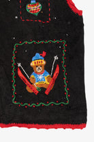 Vintage Black Nutcracker Ugly Christmas Vest (1990s)