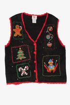 Vintage Black Nutcracker Ugly Christmas Vest (1990s)