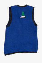 Vintage Blue Bobbie Brooks Presents Ugly Christmas Vest (1990s)