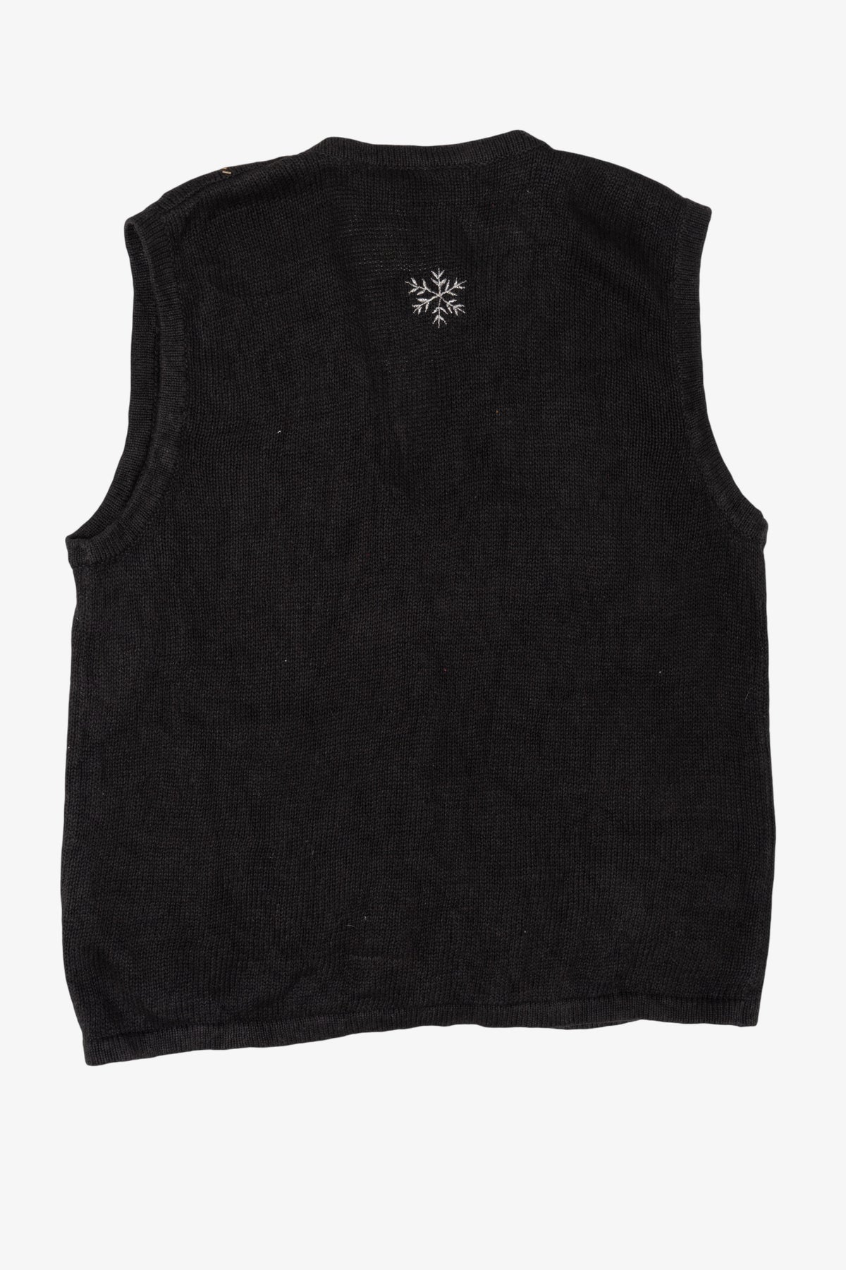 Vintage Black Bobbie Brooks Teddy Bears Ugly Christmas Vest (1990s)