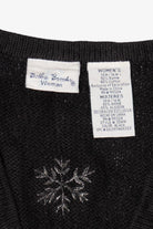 Vintage Black Bobbie Brooks Teddy Bears Ugly Christmas Vest (1990s)