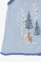 Vintage Light Blue Blair Winter Landscape Ugly Christmas Vest (1990s)