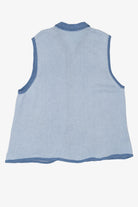 Vintage Light Blue Blair Winter Landscape Ugly Christmas Vest (1990s)