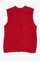 Vintage Hand Knit Red Westbound Wreaths Ugly Christmas Vest (1990s)
