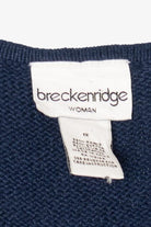 Vintage Navy Blue Breckenridge Snowmen Ugly Christmas Vest (1990s)