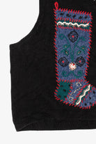 Vintage Black Sigrid Olsen Ugly Christmas Vest (1990s)