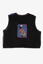 Vintage Black Sigrid Olsen Ugly Christmas Vest (1990s)