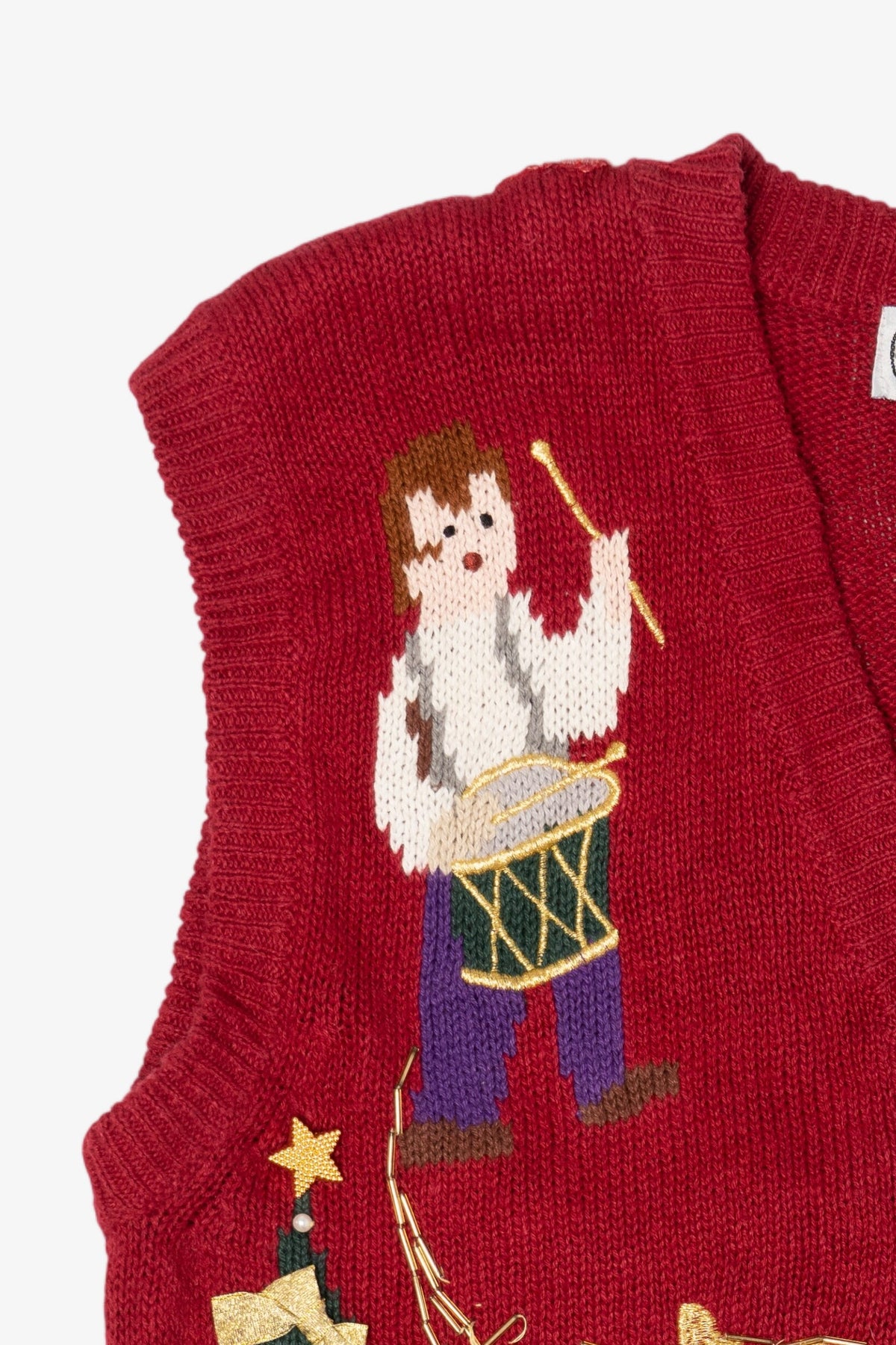 Vintage Red P'Galli Ugly Christmas Vest (1990s)