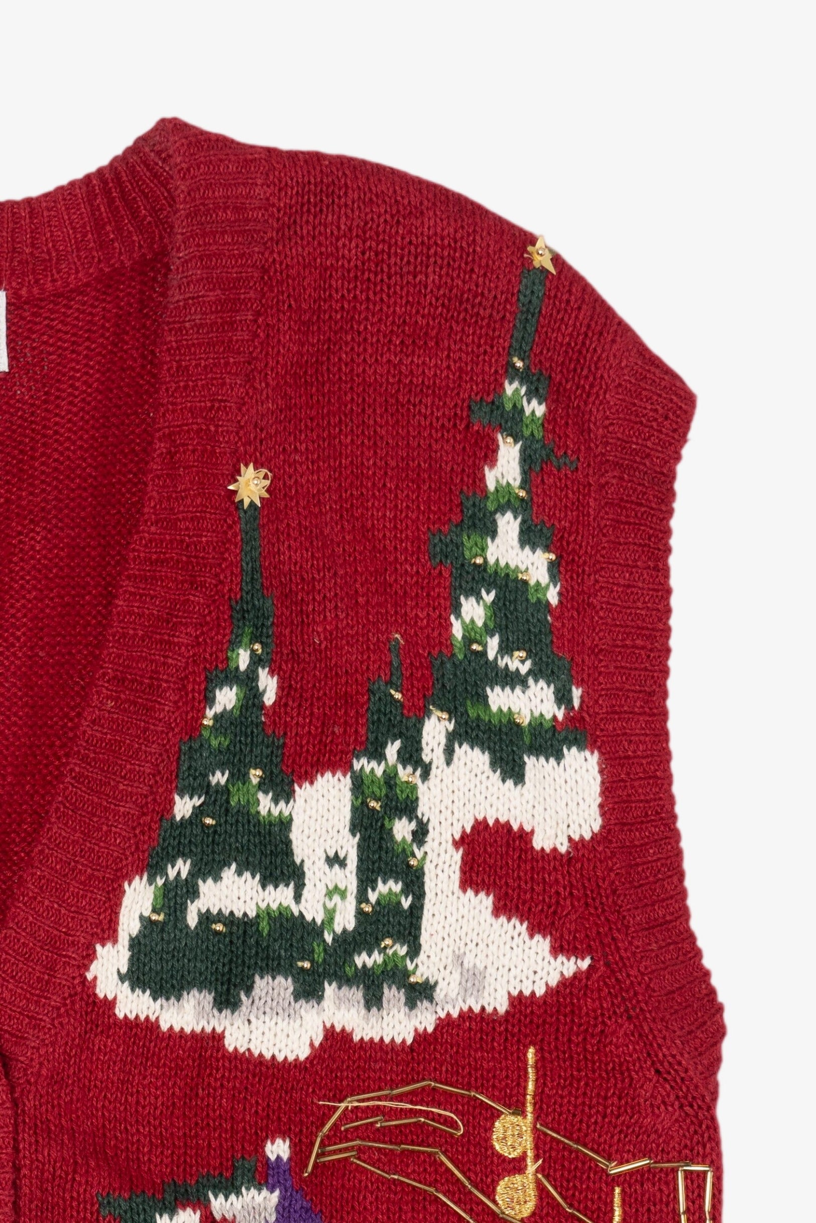 Vintage Red P'Galli Ugly Christmas Vest (1990s)