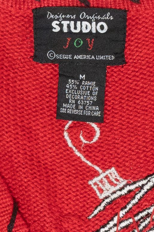Beaded Ornaments Vintage Ugly Christmas Sweater Vest (2000s)
