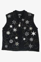 Snowflakes Vintage Ugly Christmas Sweater Vest (2000s)