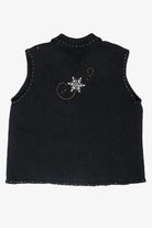 Snowflakes Vintage Ugly Christmas Sweater Vest (2000s)