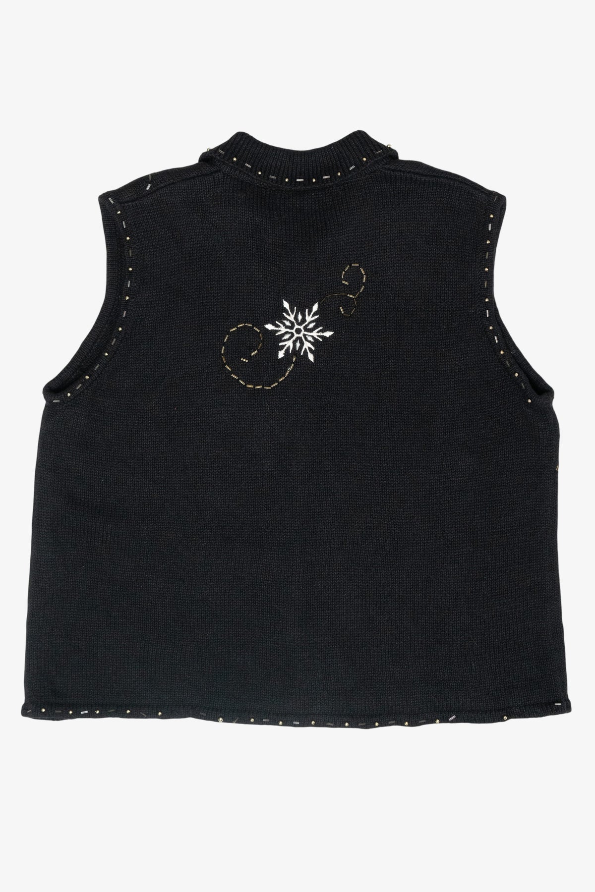Snowflakes Vintage Ugly Christmas Sweater Vest (2000s)