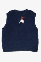 Ice Skaters Vintage Ugly Christmas Sweater Vest (1990s)