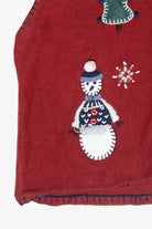 Cozy Snowman Vintage Ugly Christmas Sweater Vest (1990s)