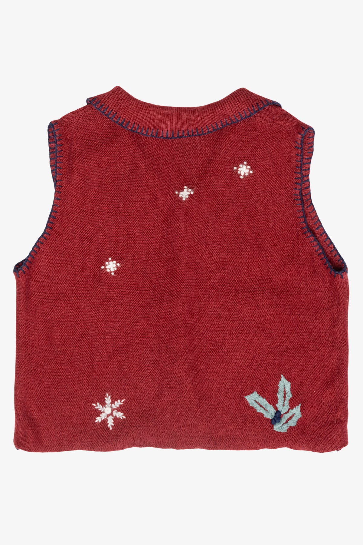 Cozy Snowman Vintage Ugly Christmas Sweater Vest (1990s)