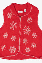 Snowflakes Vintage Ugly Christmas Sweater Vest (2000s)
