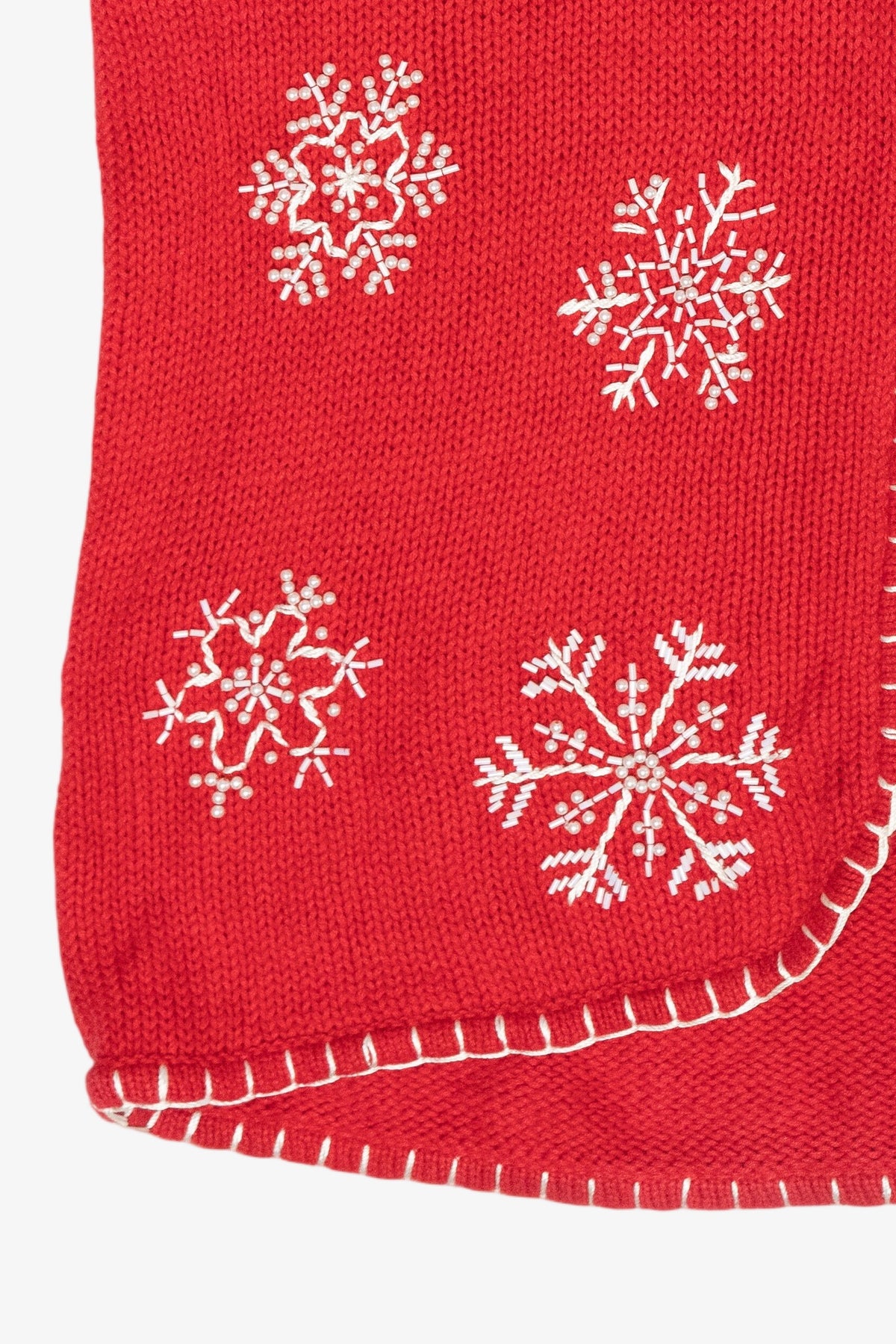 Snowflakes Vintage Ugly Christmas Sweater Vest (2000s)
