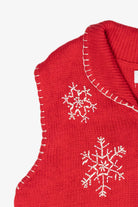 Snowflakes Vintage Ugly Christmas Sweater Vest (2000s)