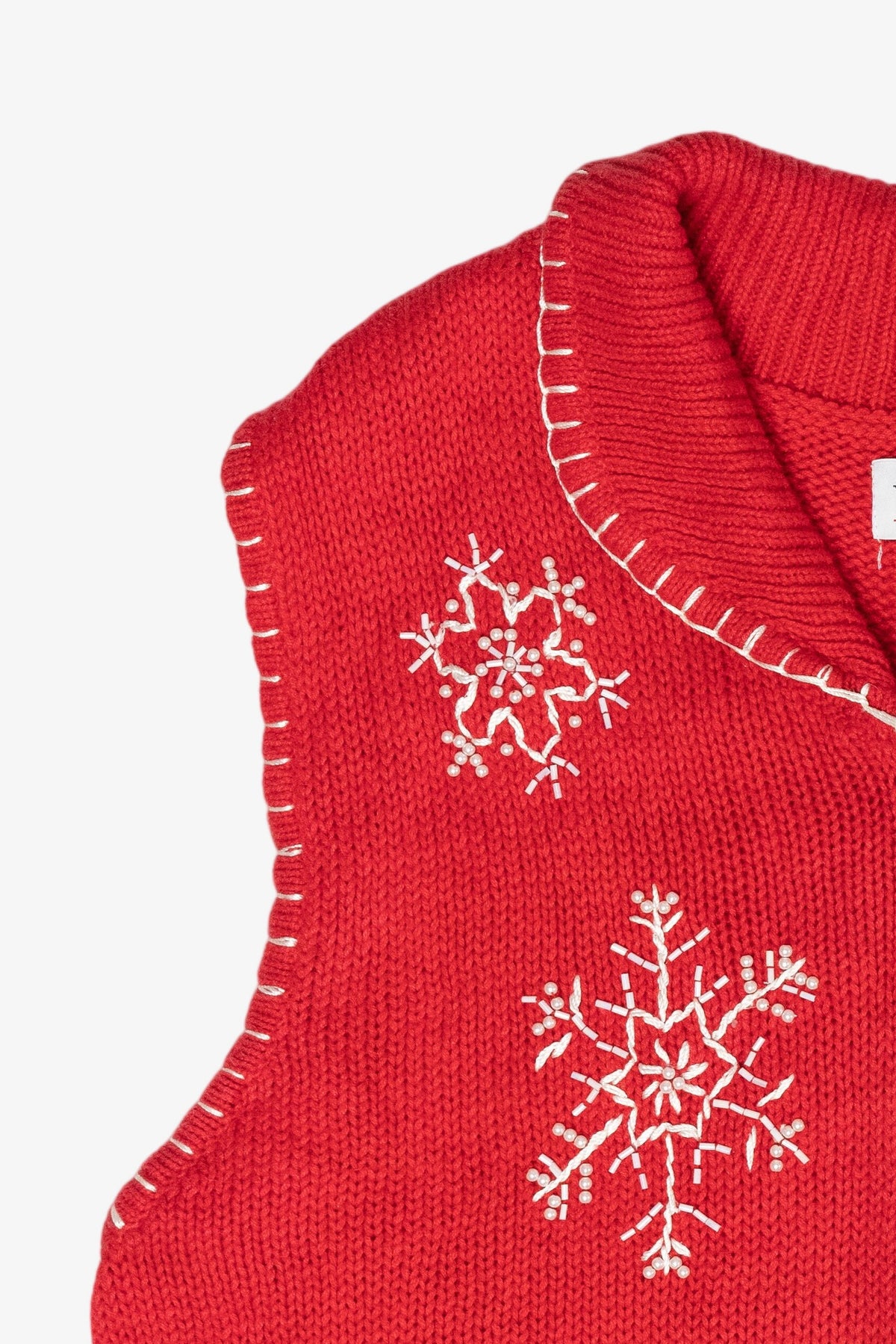 Snowflakes Vintage Ugly Christmas Sweater Vest (2000s)