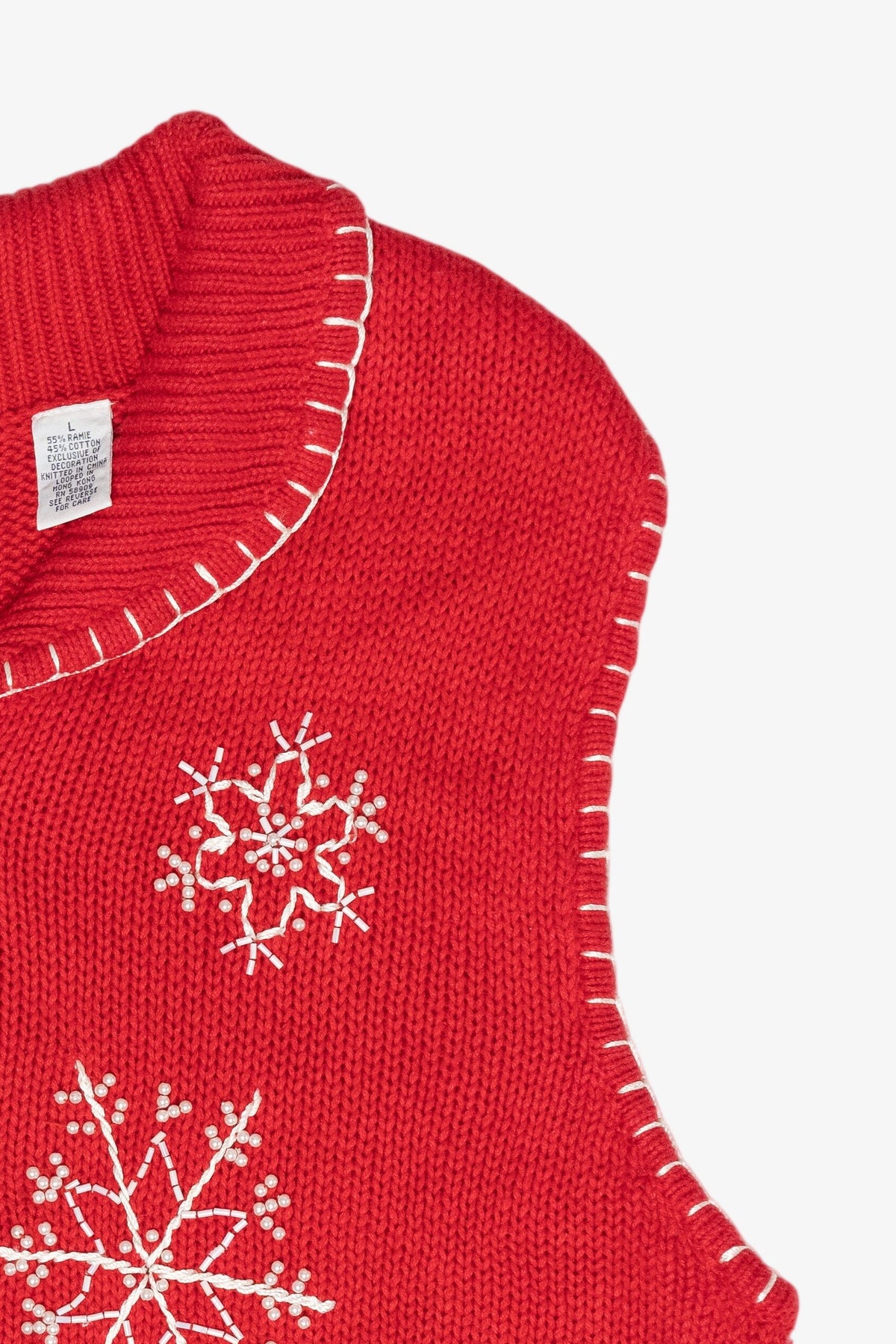 Snowflakes Vintage Ugly Christmas Sweater Vest (2000s)