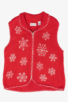 Snowflakes Vintage Ugly Christmas Sweater Vest (2000s)