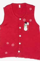 Snowman Vintage Ugly Christmas Sweater Vest (2000s)