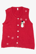 Snowman Vintage Ugly Christmas Sweater Vest (2000s)