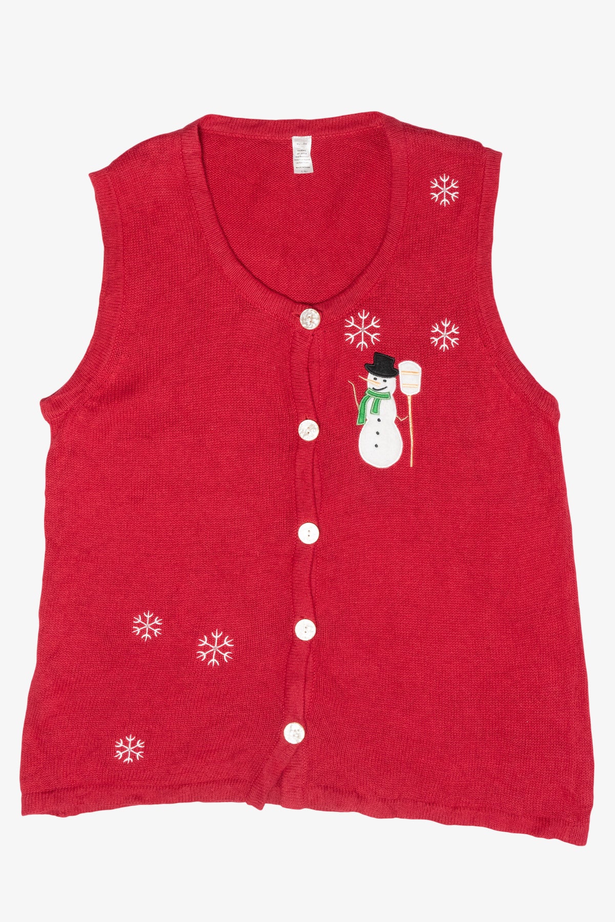 Snowman Vintage Ugly Christmas Sweater Vest (2000s)