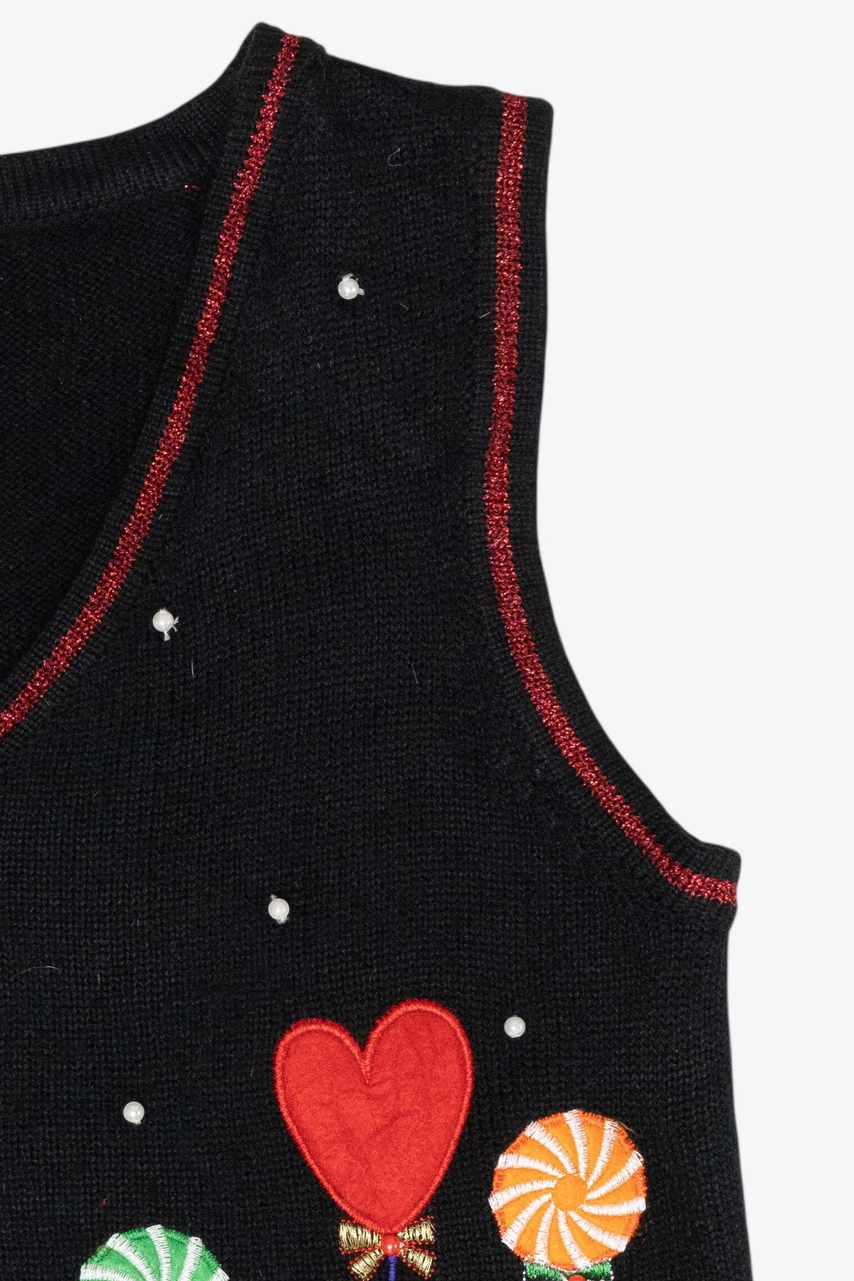 Gingerbread House Vintage Ugly Christmas Sweater Vest (2000s)