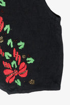 Holly Vintage Ugly Christmas Sweater Vest (1990s)