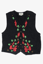 Holly Vintage Ugly Christmas Sweater Vest (1990s)