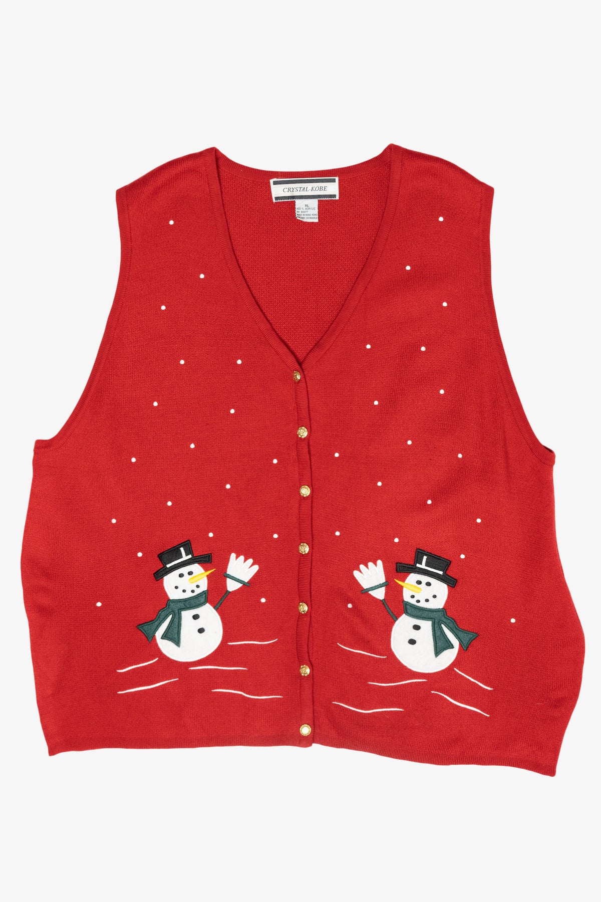 Snowmen Vintage Ugly Christmas Sweater Vest (1990s)