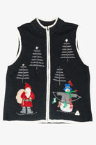 Santa Tree Hunt Vintage Ugly Christmas Sweater Vest (2000s)