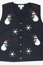 Snowmen Vintage Ugly Christmas Sweater Vest (2000s) 