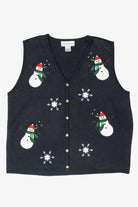 Snowmen Vintage Ugly Christmas Sweater Vest (2000s) 