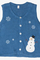 Silly Snowman Vintage Ugly Christmas Sweater Vest (2000s)