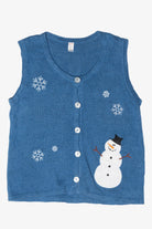 Silly Snowman Vintage Ugly Christmas Sweater Vest (2000s)