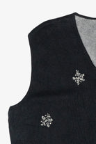 Windy Snowman Vintage Ugly Christmas Sweater Vest (2000s)
