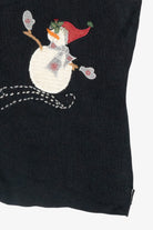Windy Snowman Vintage Ugly Christmas Sweater Vest (2000s)