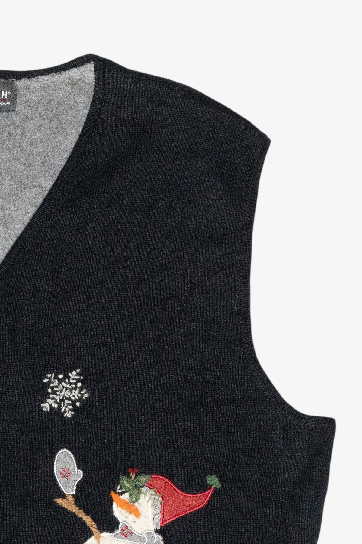 Windy Snowman Vintage Ugly Christmas Sweater Vest (2000s)