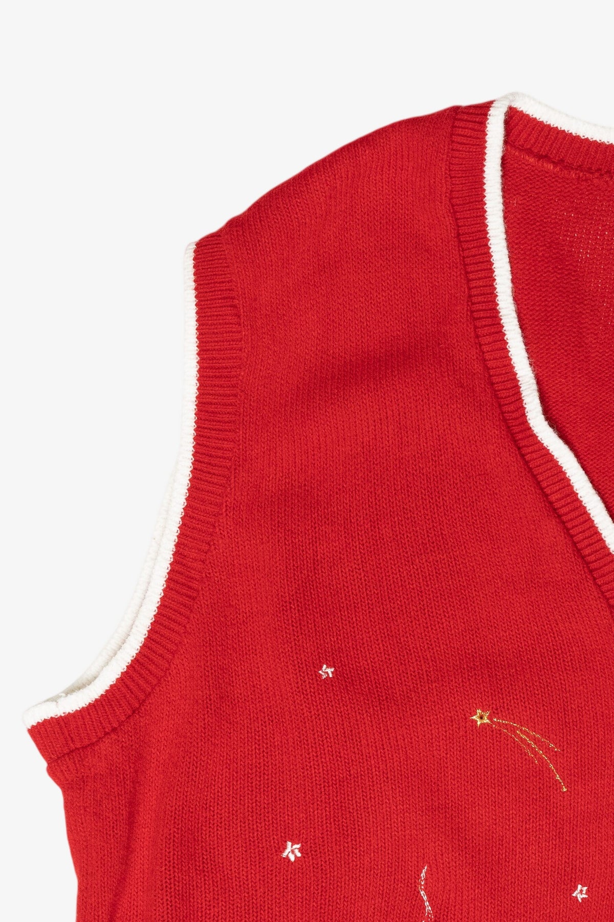 Winter Cabins Vintage Ugly Christmas Sweater Vest (2000s)