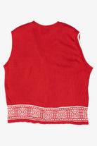 Winter Cabins Vintage Ugly Christmas Sweater Vest (2000s)