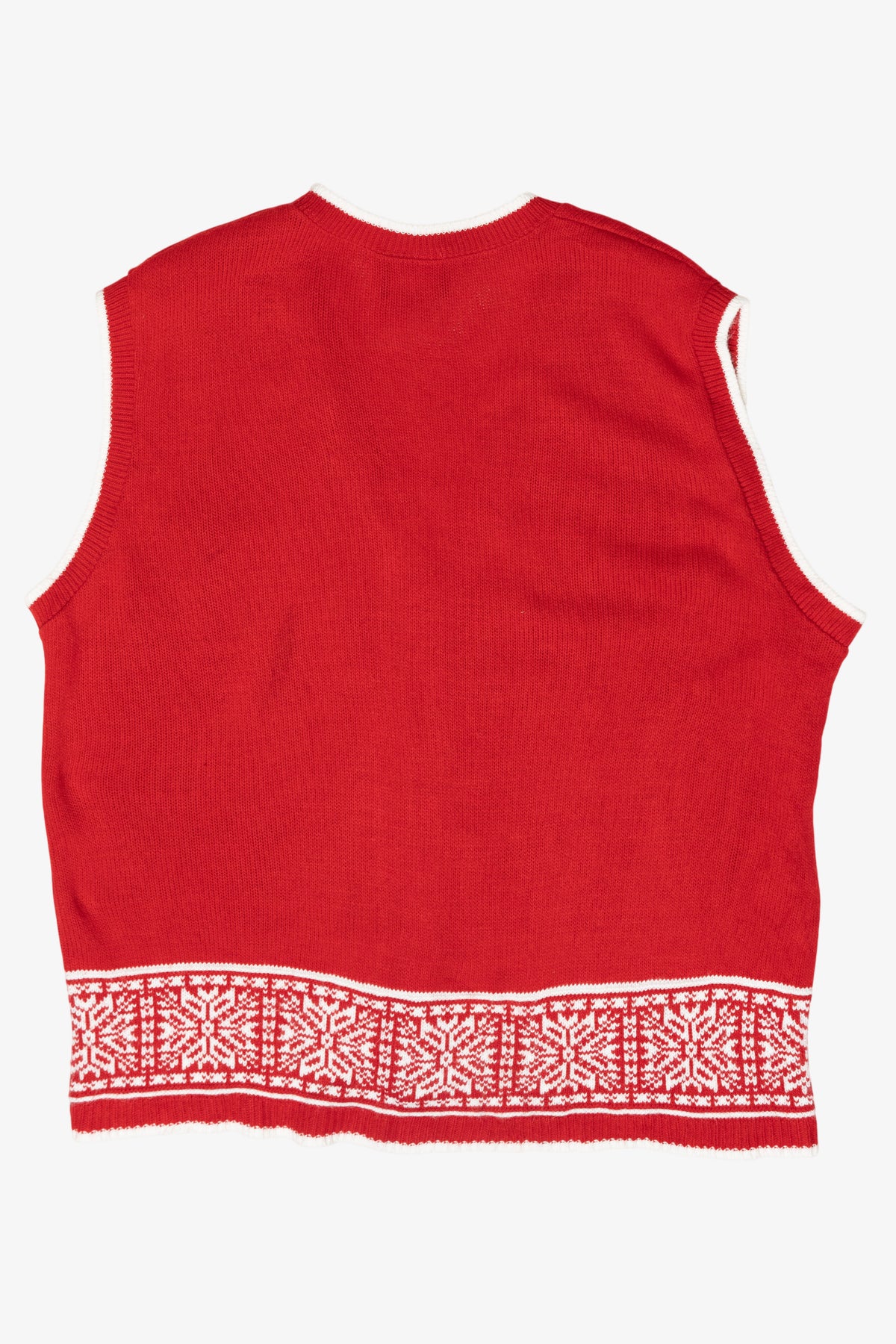 Winter Cabins Vintage Ugly Christmas Sweater Vest (2000s)