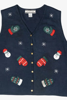 Warm Mittens Vintage Ugly Christmas Sweater Vest (2000s)