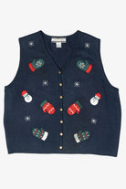Warm Mittens Vintage Ugly Christmas Sweater Vest (2000s)