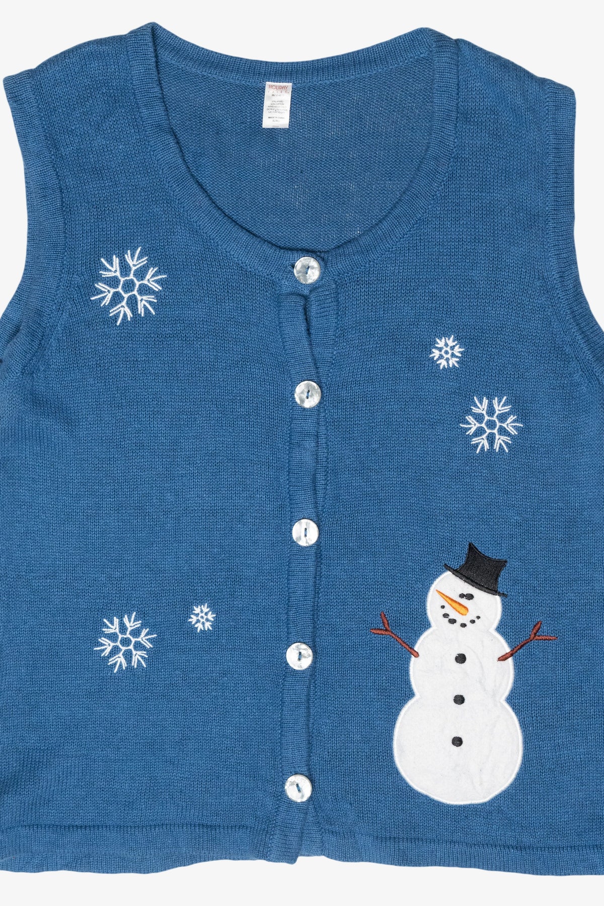 Silly Snowmen Vintage Ugly Christmas Sweater Vest (2000s)