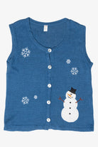 Silly Snowmen Vintage Ugly Christmas Sweater Vest (2000s)